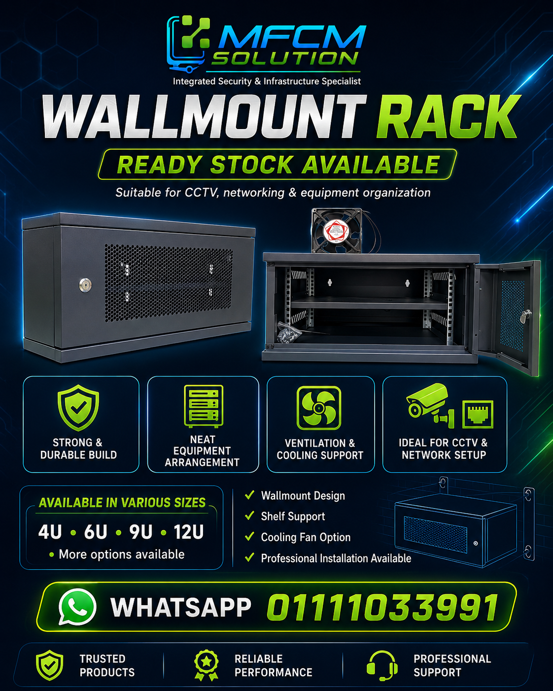 Wallmount rack ready stock poster by MFCM Solution